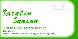 katalin samson business card