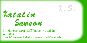 katalin samson business card